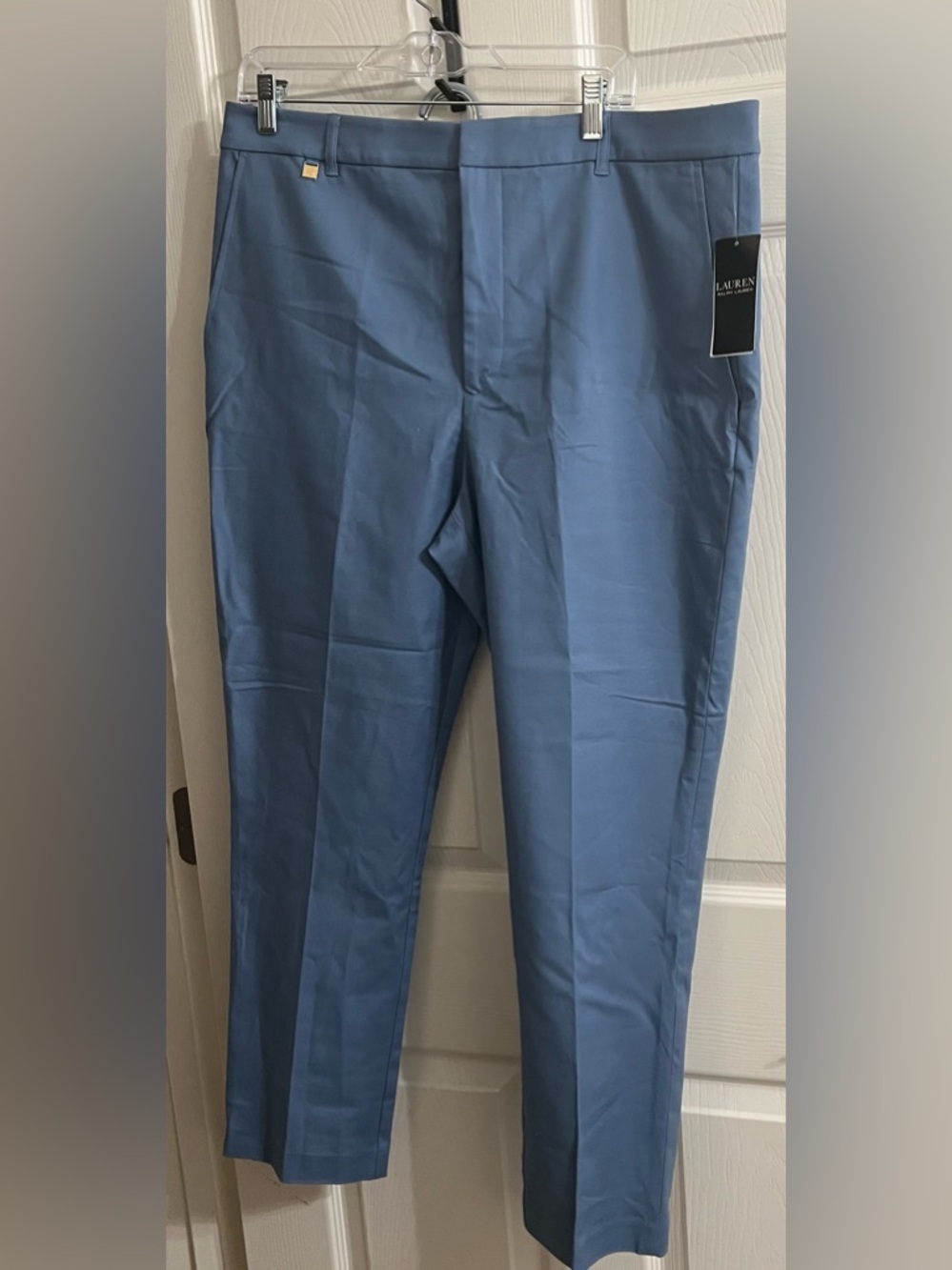 Lauren Ralph Lauren Pale Azure Blue Skinny Pants Size 16 - Picture 2 of 7